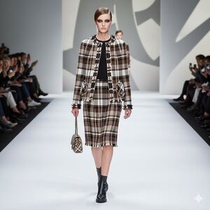 🎀Pallas paris cotton 90s plaid jacket new no tags made in France